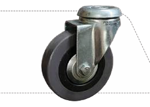 Serie 6000 Rueda de PVC Gris Base Giratoria Polimovil Ruedas